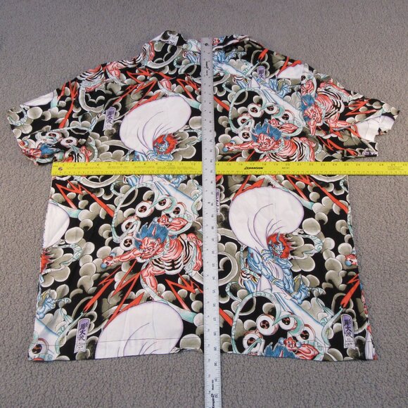 Ed Hardy Men's XL Short Sleeve Graphic Tee Oni Demon Print Multicolor Viscose - Picture 11 of 11